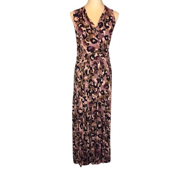 NWT Alchemy Thread Womens Sz M Abstract Sleeveless Maxi Dress Pink Camo - Picture 1 of 10
